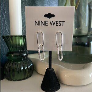 Nine West Multi Link Drop Earrings in Silver